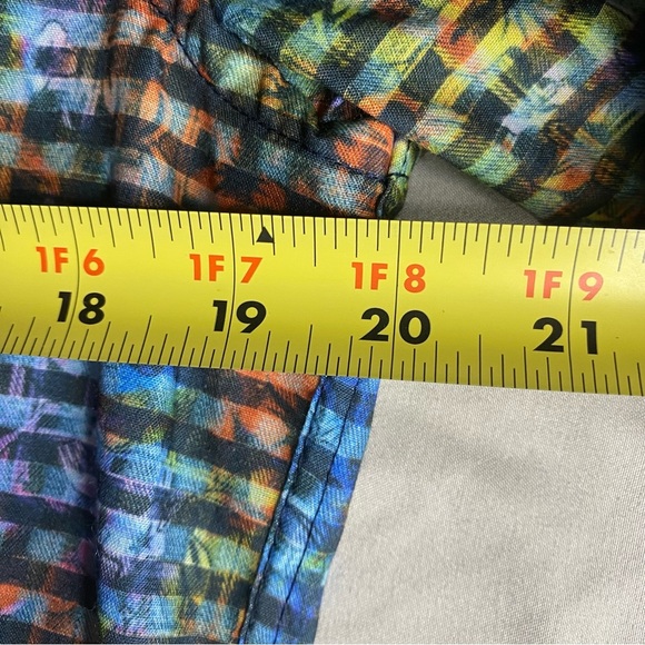 Franco Negretti Shirt Men's Multicolor Abstract Boho Rainbow Festive Summer S - Picture 7 of 8